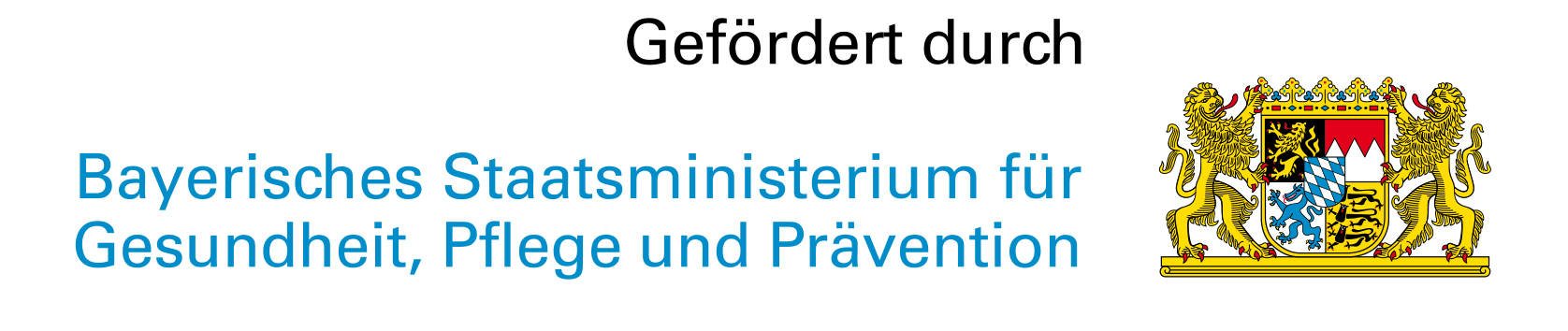 Logo des Bayerischen Staatsministeriums für Gesundheit, Pflege und Prävention